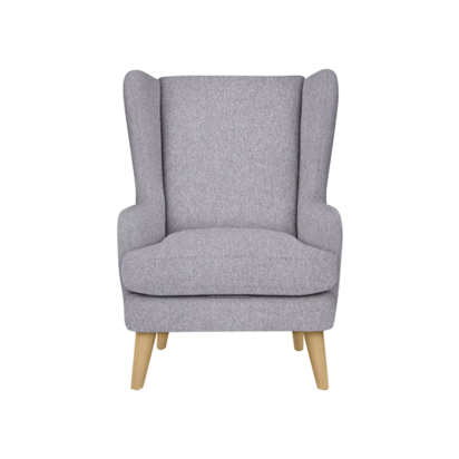 John Lewis Bergen Armchair - Brushed Tweed Grey - light wood legs